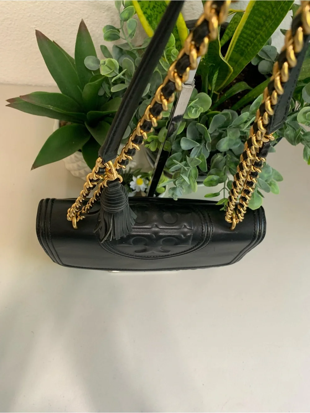 👜💕 Tory Burch Fleming Convertible Shoulder Bag in Black